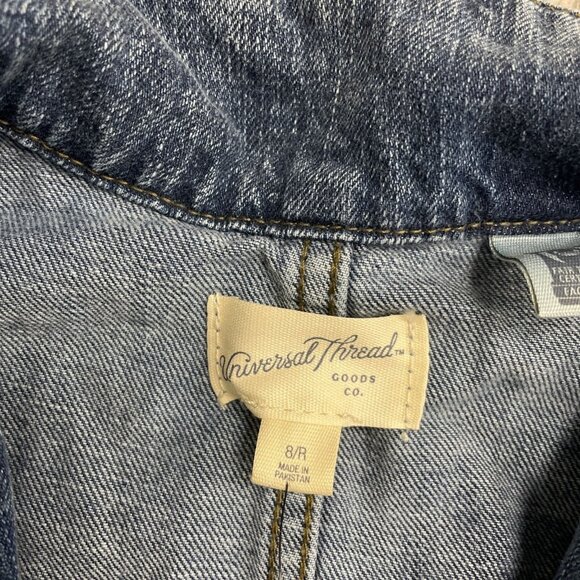 NEW Women's  8 Long Sleeve Utility Baggy Denim Jumpsuit - Universal Thread J923 - Picture 6 of 8